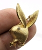 Gorgeous Gold Tone Jewelry: Playboy Bunny Brooch, Tie Pin, Bracelet + - 3