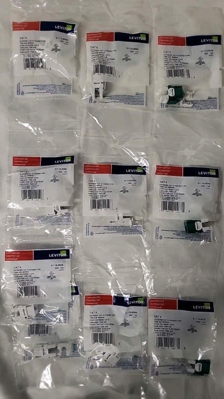 10 New Leviton Extreme CAT6 Connectors