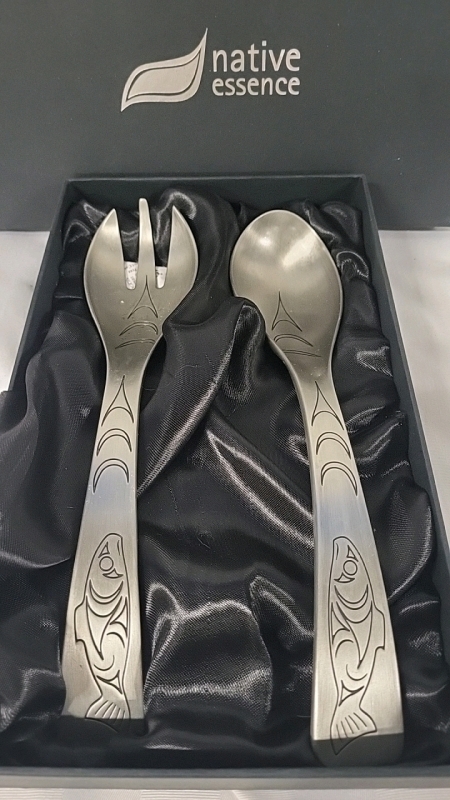 Native Essence Salad Serving Fork & Spoon