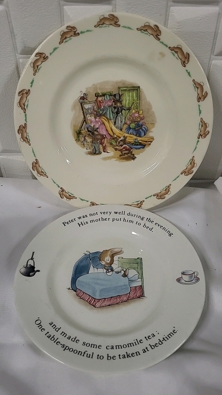 Peter Rabbit Wedgewood & Bunnykins Royal Doulton Plates