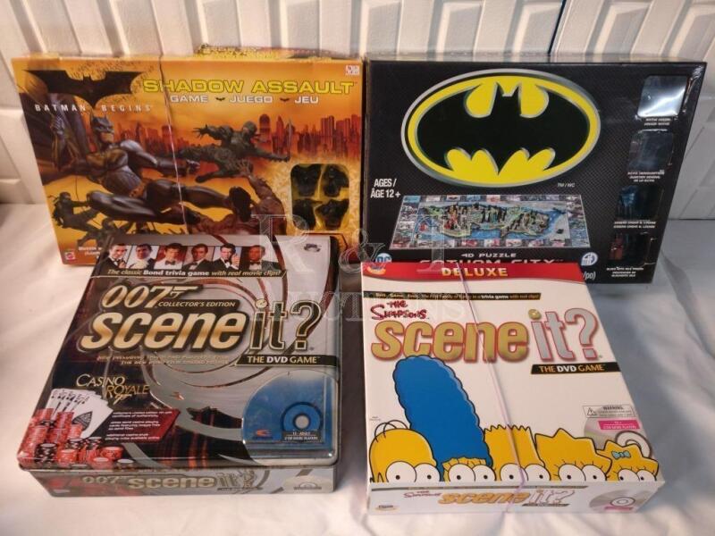 2 Scene It DVD Games & Batman Game & 4D Puzzle