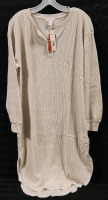 New Joe Fresh Waffle Knit Sleep Shirt Size S Colour Oatmeal