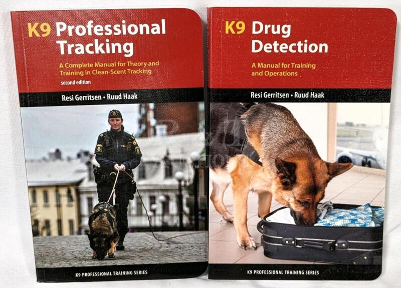 2 New Softcover K9 Books:: Professional Tracking & Drug Detection.