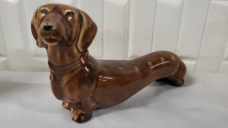 Vintage Daschshund Ceramic Planter