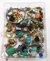 Unsorted Jewelry in Lidded Container