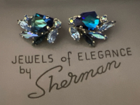 Sherman Vintage Gammatic Blue Earrings