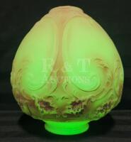 Large Art Deco Style Uranium Glass / Custard Glass Lamp Shade