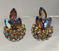 Sherman AB Floral Basket Earrings