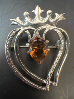 Luckenbooth Celtic Brooch Crystal Earrings