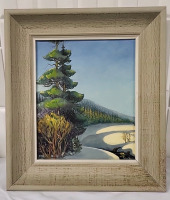 Vintage Oil on Board Northern Scene - Initialed by Artist