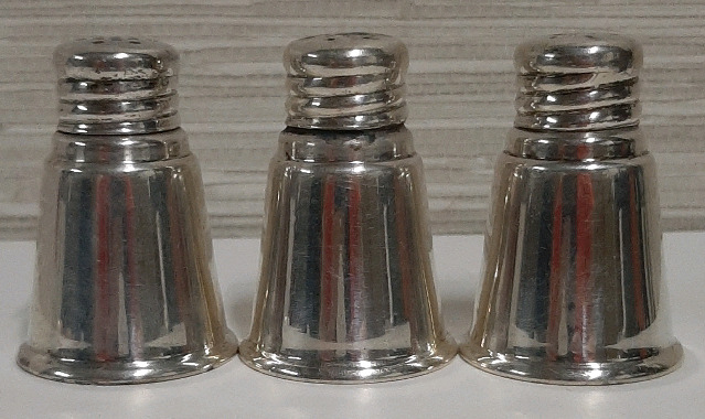 Vintage 3 International Sterling Salt and Pepper Shakers