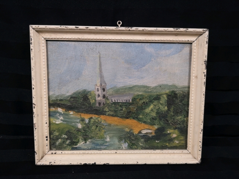Antique European Oil on Board