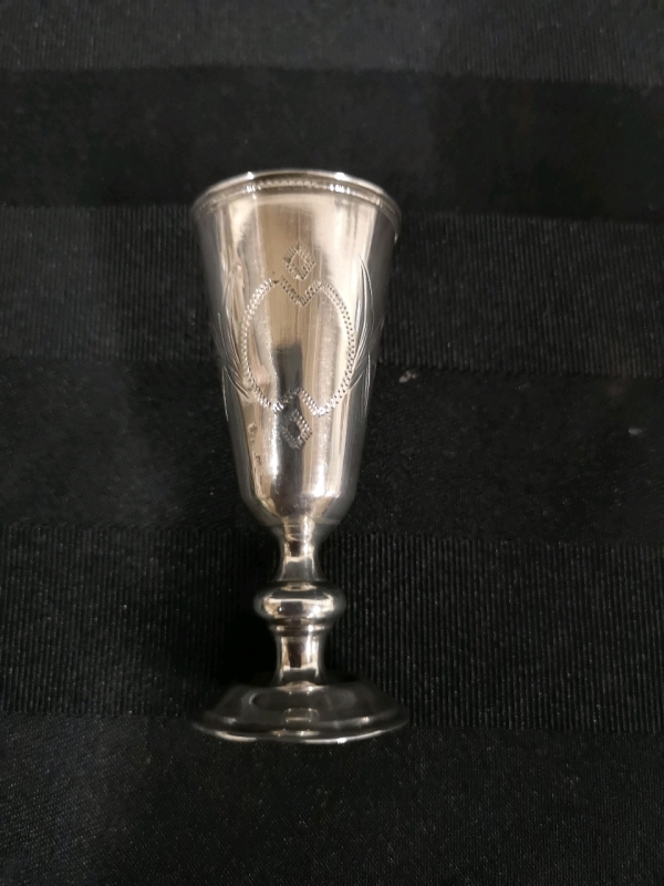 Antique 1899-1908 Imperial Russian Silver Kiddush Cup