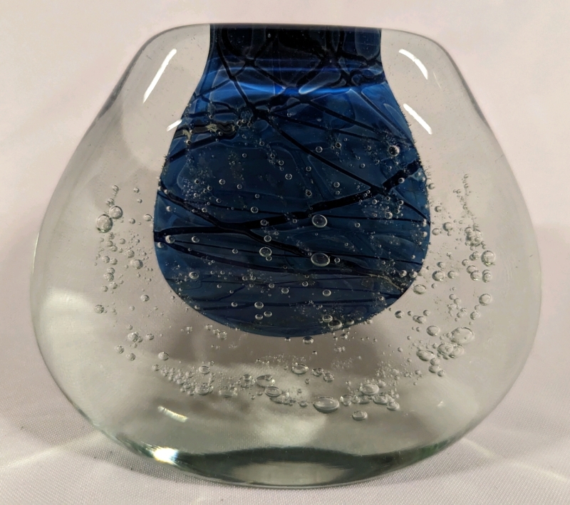 Vintage Signed Edward Roman Art Glass Vase