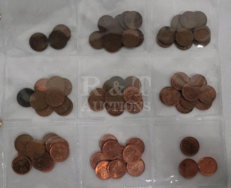 1937 - 2012 Canadian Penny Lot , Complete Sequence Set of 77 Pennies