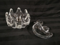 Vannes France Crystal Bowl & Duck