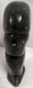 Singed & Numbered Inuit Soapstone Carving of Man with Fish. - 3