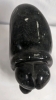 Singed & Numbered Inuit Soapstone Carving of Man with Fish. - 5
