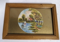 Signed, Dated With Personal Message Charlotte Bradley Miniature Watercolour.
