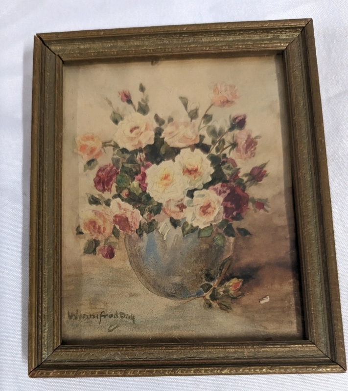 Antique Miniature Water Colour By Winifred Day