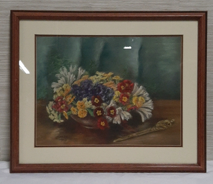 Vintage Still Life of Flowers 1953