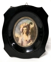 Antique Miniature Portrait Plaque