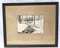 Vintage Watercolor Dated 1943 Signed H. Milnes