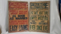 2 Vintage Palace Theatre Playbill Advertising Posters