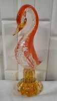 Blown Glass Bird Figurine - 9" Tall