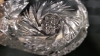 Vintage Pinwheel Crystal Serving Dish - 8" Wide - 5