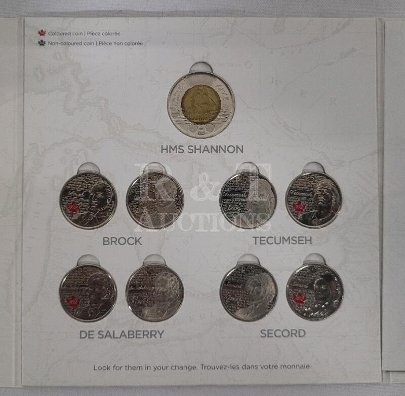 2012 / 13 Canada ' War of 1812 ' Coin Set in Booklet