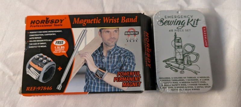 New Emergency Sewing Kit and Horusdy Magmatic Wrist Band.