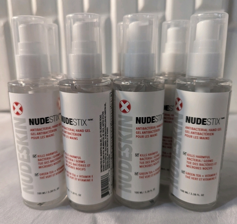 8 New Nudestix antibacterial handgel. 100ml each.