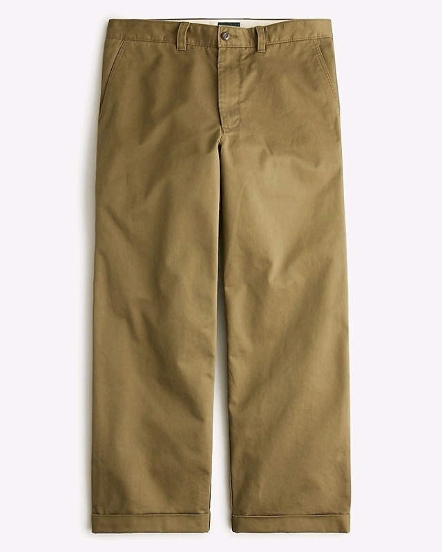 New J. Crew Giant Fit Chino Pants (Size 31 / Color: Olive Fog)