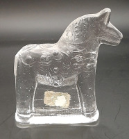 Vintage Lindshammar Crystal Dala Horse.