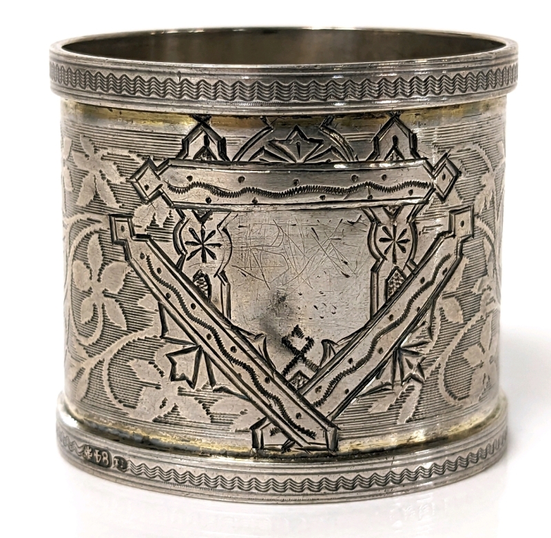 19th Century Imperial Russian Silver Napkin Ring St Petersburg