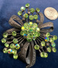 Modern Pale Green Rhinestone Brooch - 2