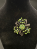 Modern Pale Green Rhinestone Brooch - 4