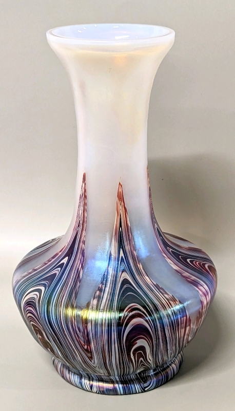 RINDSKOPF Vase " Pulled Feather " c1900