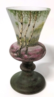 Antique Enamelled Landscape Vase Possibly Handel Teramo