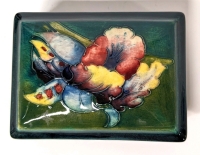 MOORCROFT " Orchid " Rectangular Trinket Box c1940s