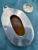 Stunning 925 Sterling Silver Amber Large Pendant - 3