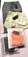 4 New ALPHALETE Small Women's Shorts & joggers