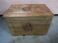 Vintage Brass Clad Log Box