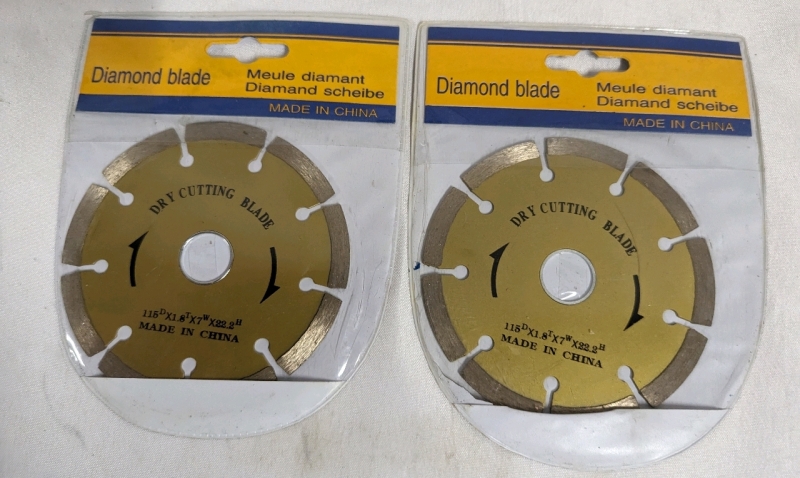 2 New Diamond Blades Dry Cutting Blades.