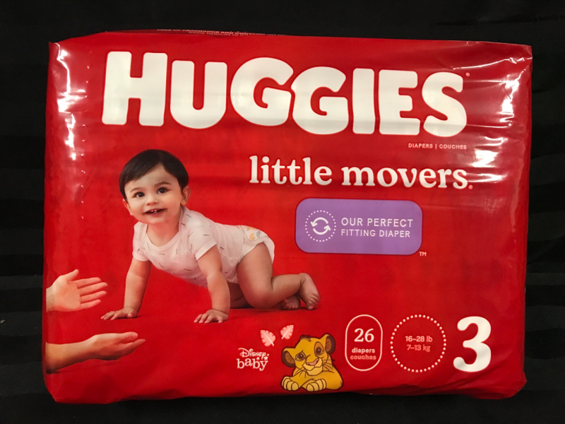 New HUGGIES Little Movers Size 3: 16-28lbs (7-13kgs) 26 in Package