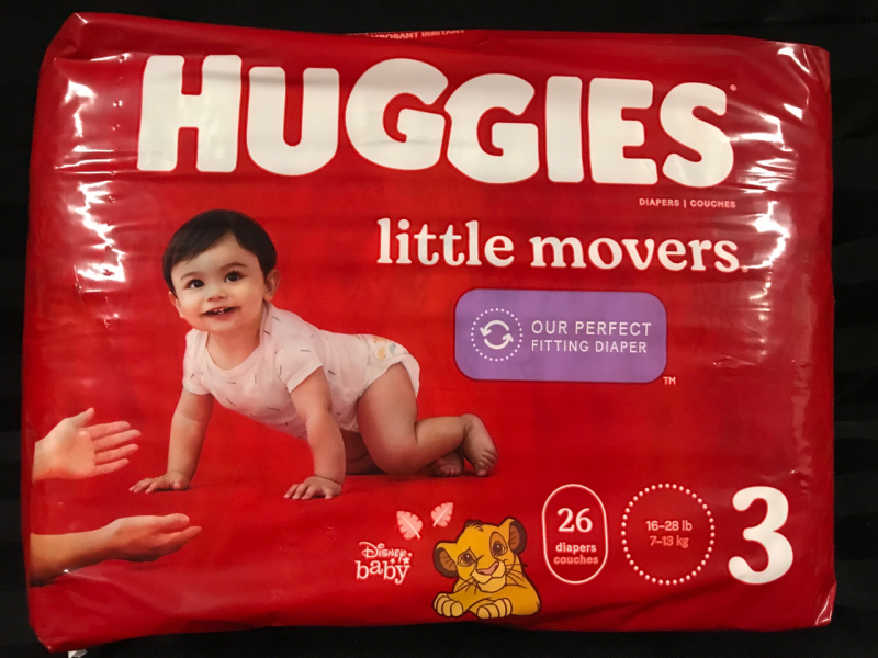 New HUGGIES Little Movers Size 3: 16-28lbs (7-13kgs) 26 in Package
