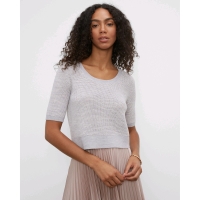 Club Monaco Scoop Neck Sweater In Heather Gray Size S