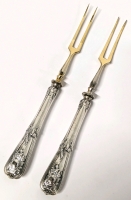 Pair of 800 German Silver Handle Forks