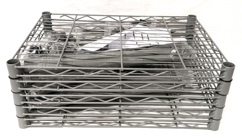 54" Tall 5-Tier Wire Shelving Rack (Grey)